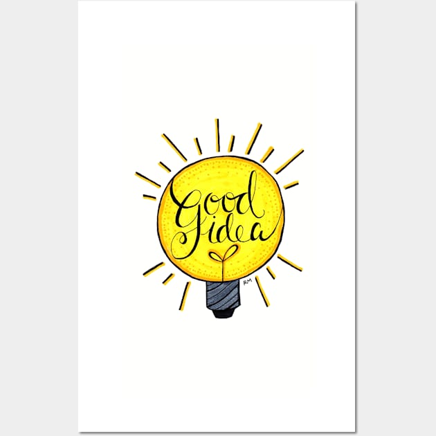 Good Idea Light Bulb Wall Art by RuthMCreative